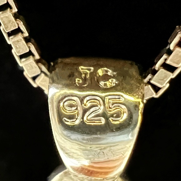 Vintage Brilliant-Cut Oval Halo Crystal Quartz Pendant JC 925 Necklace - Picture 7 of 8